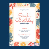 Plantable Blossomy Birthday Party Invitation Card
